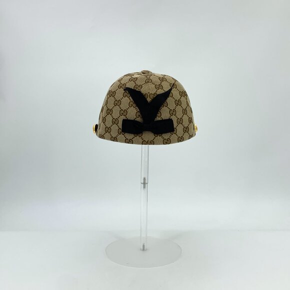 GW0510 Gucci Gucci brown logo jacquard full print cotton baseball cap hat 57cm main image 8